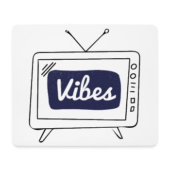 Vibes Navy Patch Hand Lettering - Mouse Pad (horizontal) - white - Front