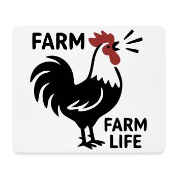 Logo de la Vie à la Ferme Rooster - Tapis de souris (format paysage) - blanc - Devant