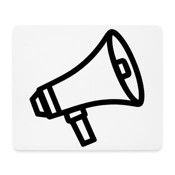 megaphone - Mouse Pad (horizontal) - white - Front