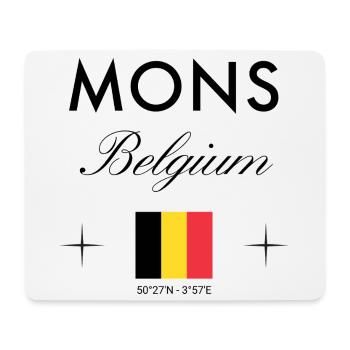 Mons Belgium Coordine le souvenir de voyage - Tapis de souris (format paysage) - blanc - Devant