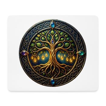 Fantasiebaum des Lichts - Mousepad (Querformat) - Weiß - Vorne