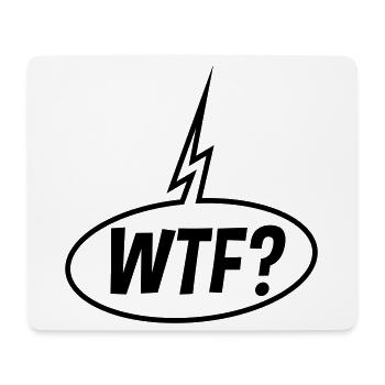 WTF Sprechblase (Fragezeichen / Black) - Mousepad (Querformat) - Weiß - Vorne