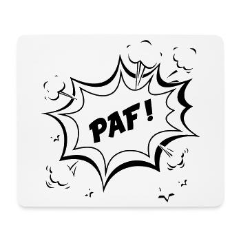 Paf ! - Tapis de souris (format paysage) - blanc - Devant