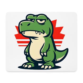 Chillig Dinosaur Mood Grumpy - Tapis de souris (format paysage) - blanc - Devant