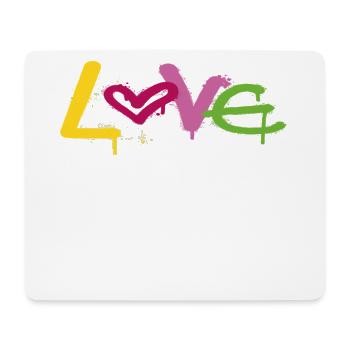 Pride Graffiti Liebe - Mousepad (Querformat) - Weiß - Vorne