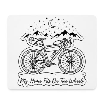 Gravel-Bike – mein Zuhause passt auf zwei Rädern - Mousepad (Querformat) - Weiß - Vorne