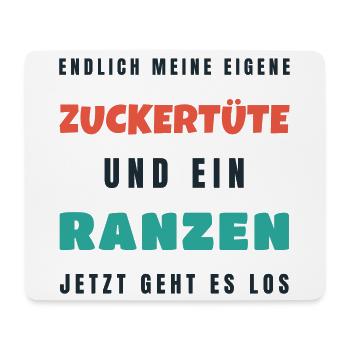 Endlich meine eigene Zuckertüte - Einschulung - Mousepad (Querformat) - Weiß - Vorne