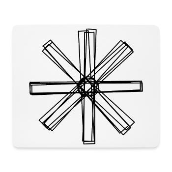 Strohstern handgezeichnet - Mousepad (Querformat) - Weiß - Vorne