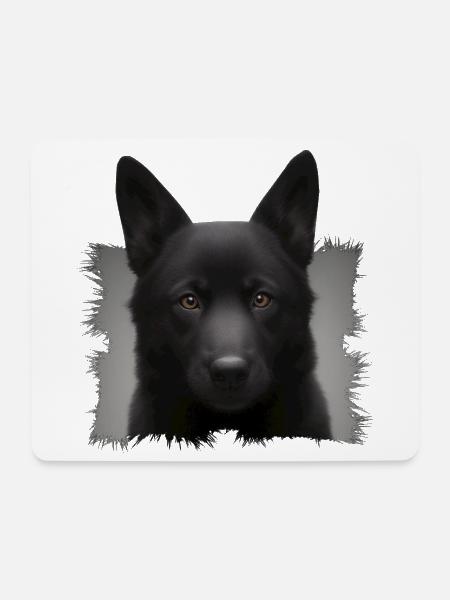 schwarzer schäferhund - Mousepad (Querformat) - Weiß