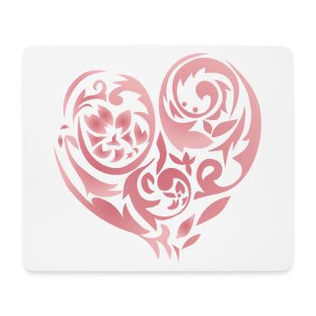  Blütenherz  - Mousepad (Querformat) - Weiß - Vorne