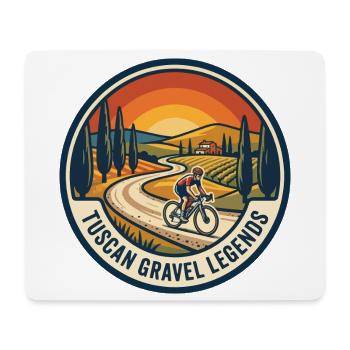 Tuscan Gravel Legends 70er Outdoor-Abzeichen - Mousepad (Querformat) - Weiß - Vorne