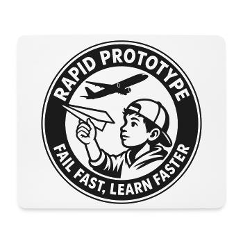 Fail Fast Philosophy – Modern Tech Artwork - Mousepad (Querformat) - Weiß - Vorne