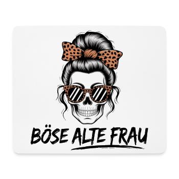 Böse Alte Frau Skull – Lustiger Totenkopf Frauen - Mousepad (Querformat) - Weiß - Vorne