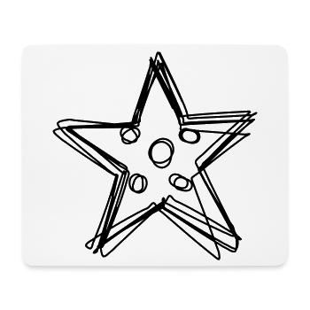 Seestern handgezeichnet - Mousepad (Querformat) - Weiß - Vorne