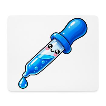 Kawaii Blauer Tropfendropper - Mousepad (Querformat) - Weiß - Vorne