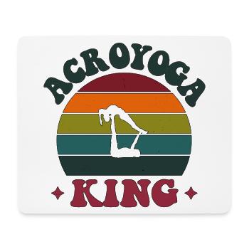 Acroyoga King Acro Yoga - Mousepad (Querformat) - Weiß - Vorne