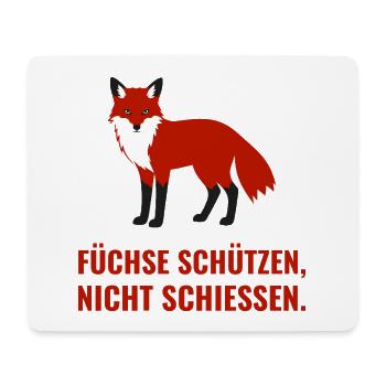 Füchse schützen, nicht schiessen - Mousepad (Querformat) - Weiß - Vorne