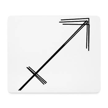 Sternzeichen Schütze handgezeichnet - Mousepad (Querformat) - Weiß - Vorne