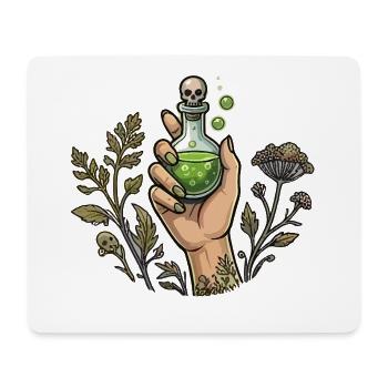 Alchemistischer Trank mit Kräutern - Mousepad (Querformat) - Weiß - Vorne