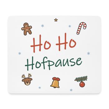Ho Ho Hofpause Lehrer und Lehrerinnen Weihnachten - Mousepad (Querformat) - Weiß - Vorne