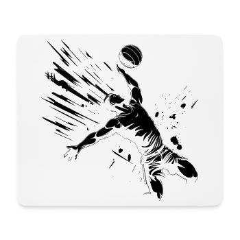 Volleyballer Zeichnung - Mousepad (Querformat) - Weiß - Vorne
