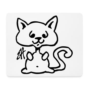 Chat - Tapis de souris (format paysage) - blanc - Devant