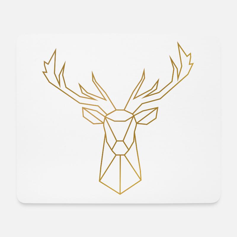 Geometric Deer - Mouse Pad (horizontal) - white