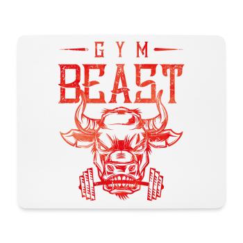 gym beast fitness - Mousepad (Querformat) - Weiß - Vorne