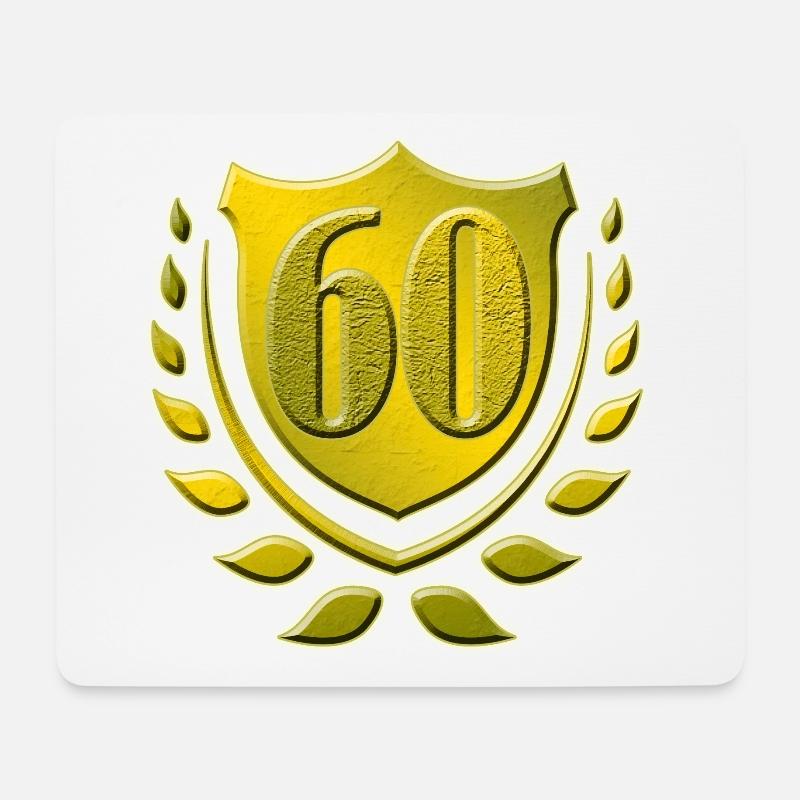 60, 60. Geburtstag - Mousepad (Querformat) - Weiß