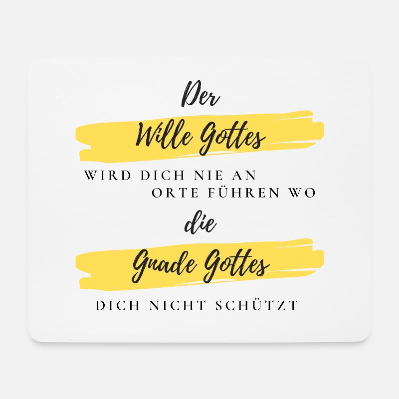 The will of God deutsch - Mousepad (Querformat) - Weiß