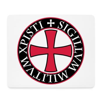 27 Tempelritter Templer Kreuz Spruch Mittelalter - Mousepad (Querformat) - Weiß - Vorne