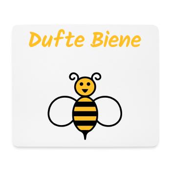 ★ Designfarben änderbar ★ Dufte Biene - Mousepad (Querformat) - Weiß - Vorne