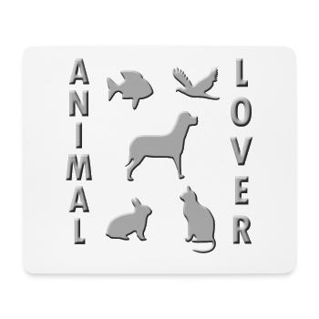 Bien-être animal, Animaux, Amoureux des animaux, Cadeau - Tapis de souris (format paysage) - blanc - Devant