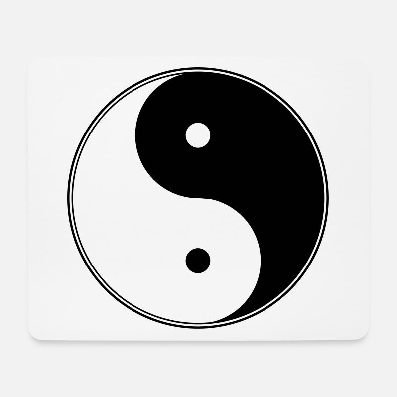 YIN YANG - Mousepad (Querformat) - Weiß