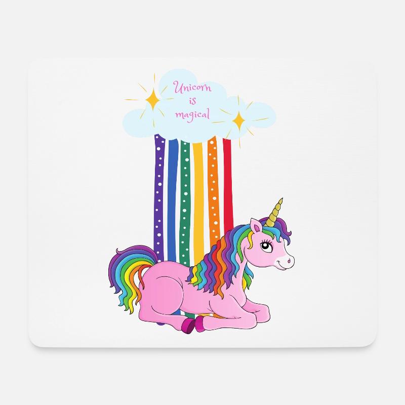 Einhorn Unicorn is magical - Mousepad (Querformat) - Weiß