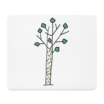 Birke BirchTree natur - Mousepad (Querformat) - Weiß - Vorne