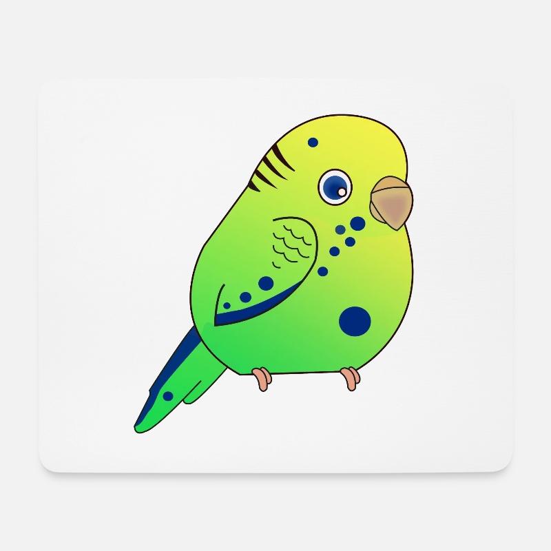 Wellensittich, Klein Wellensittich - Mousepad (Querformat) - Weiß