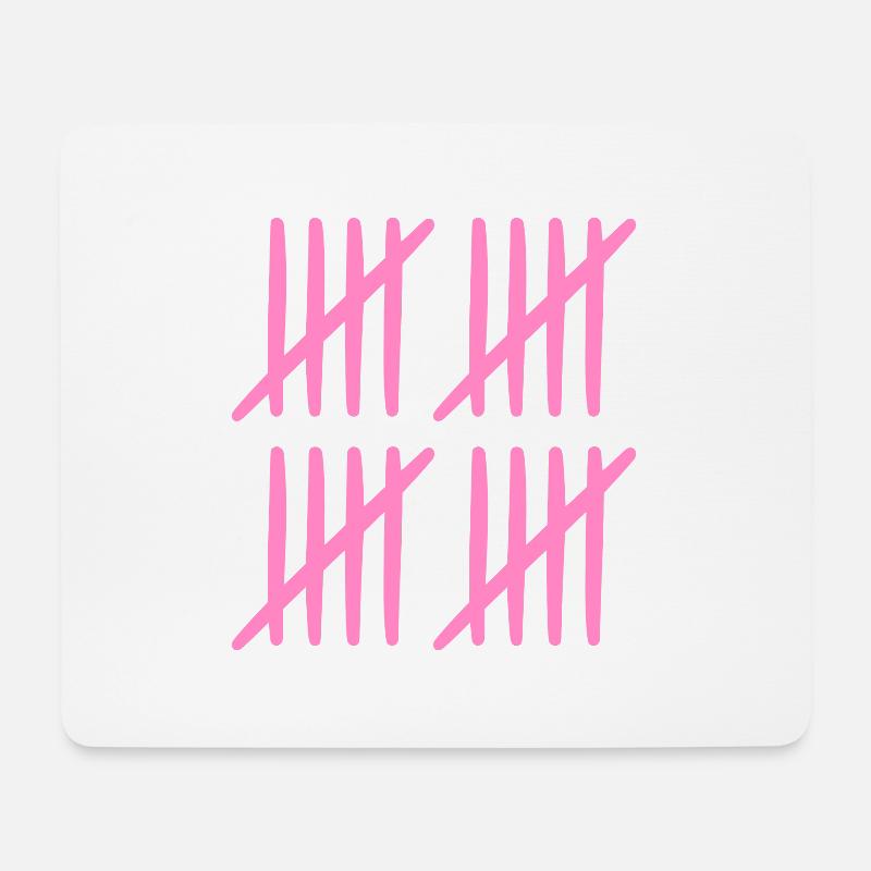 20th birthday tally sheet 20 years old - Mouse Pad (horizontal) - white