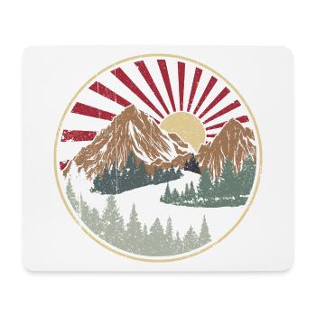 Insigne du Cercle de la Montagne du Lever du Soleil - Tapis de souris (format paysage) - blanc - Devant