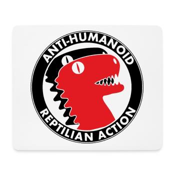 Anti-Humanoid Reptilian Action - Mouse Pad (horizontal) - white - Front