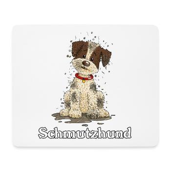 Schmutzhund2 1 - Mousepad (Querformat) - Weiß - Vorne