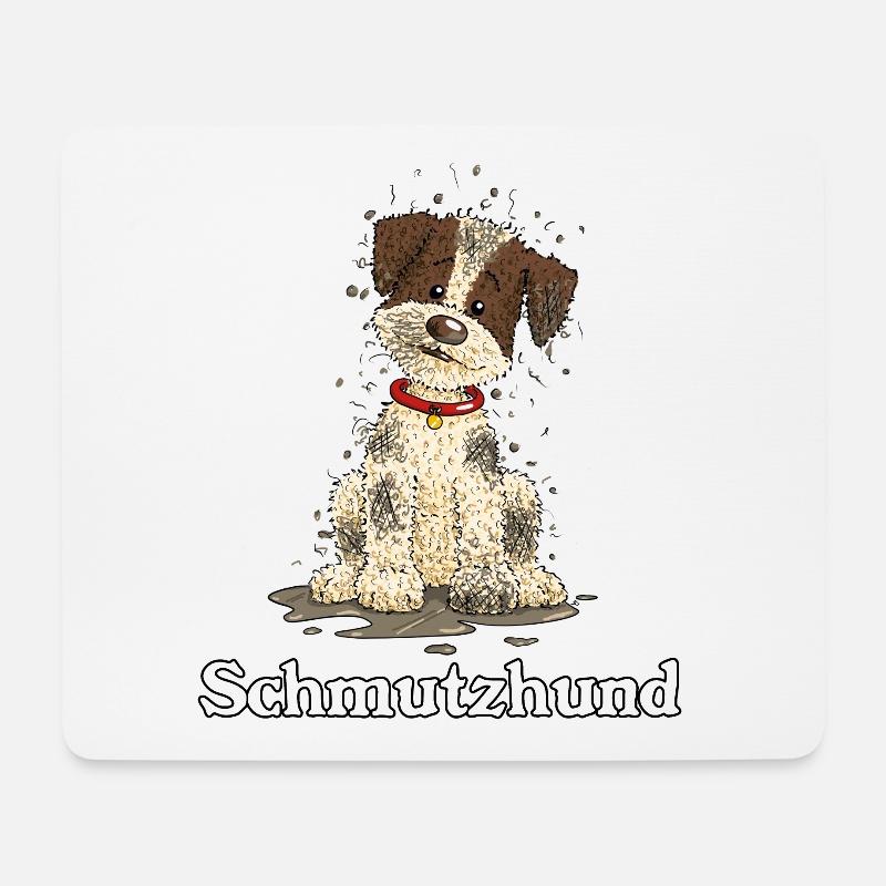 Schmutzhund2 1 - Mousepad (Querformat) - Weiß