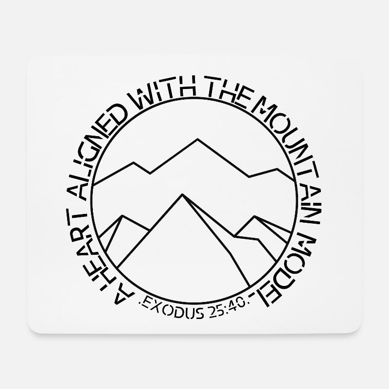 An aligned heart Ex/25:40 - Mouse Pad (horizontal) - white