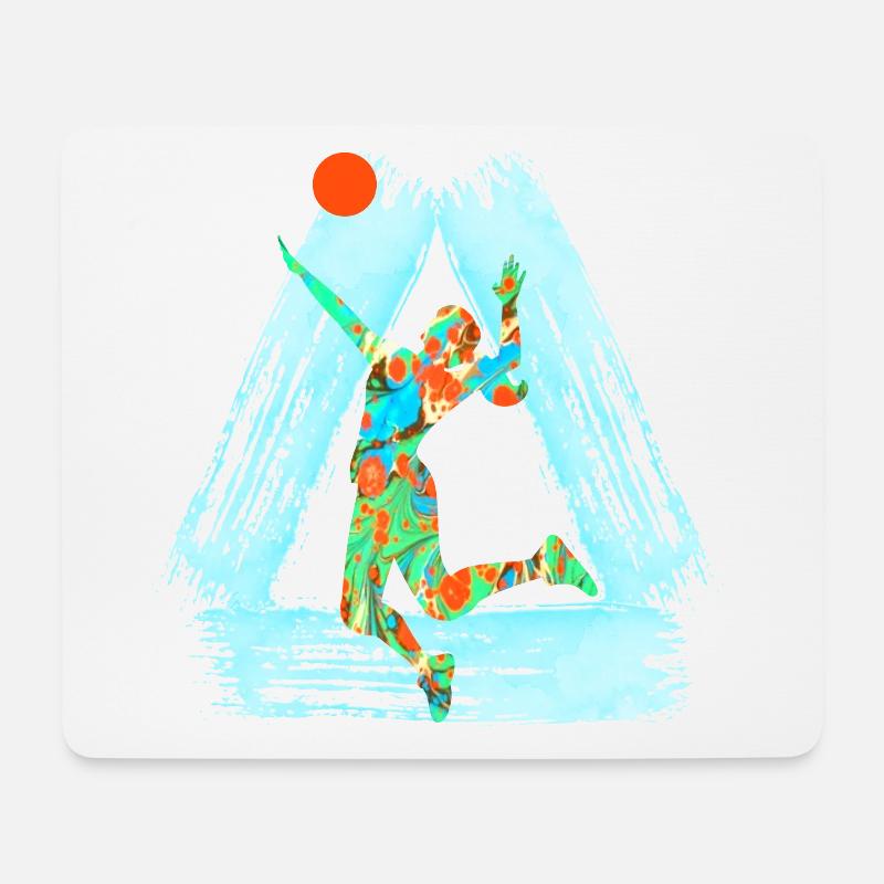 volleyballerin e 4 - Mousepad (Querformat) - Weiß