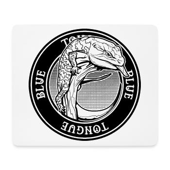Blauzunge Skink Tattoo Stil Reptilienhalter - Mousepad (Querformat) - Weiß - Vorne