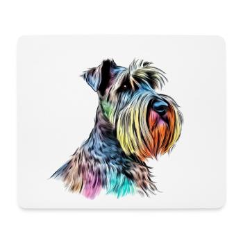 Riesenschnauzer / Schnauzer Hunde Design Geschenk - Mousepad (Querformat) - Weiß - Vorne