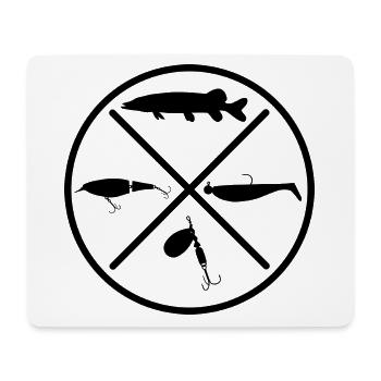 Brochet - Tapis de souris (format paysage) - blanc - Devant