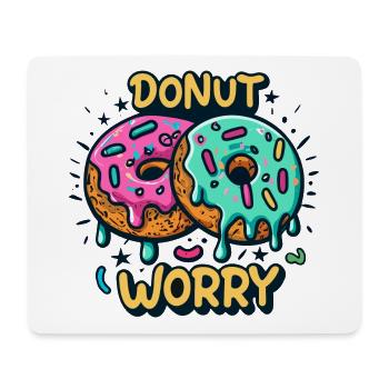 Donut worry - Mousepad (Querformat) - Weiß - Vorne