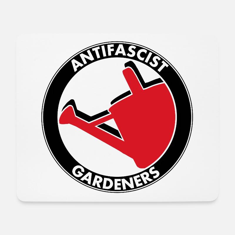 Antifascist Gardeners - Mousepad (Querformat) - Weiß