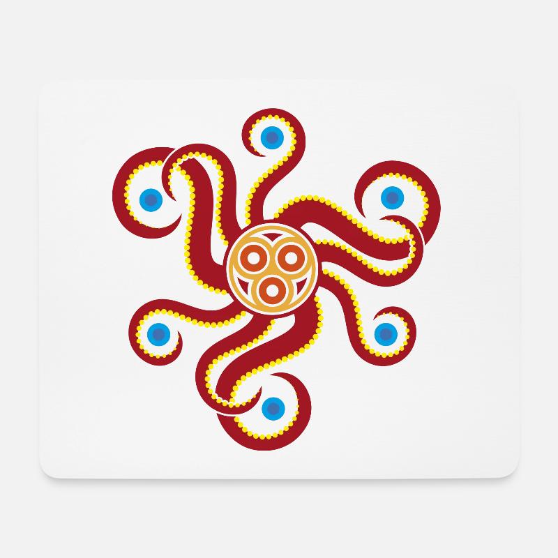 Der im Meer (rot) - Mousepad (Querformat) - Weiß